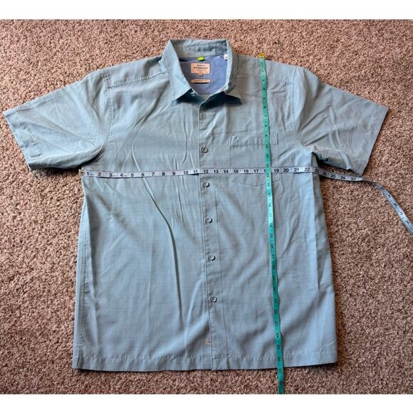 Quicksilver Waterman Comfort fit Men's Collared button up shirt. Large, Blue - Picture 4 of 10
